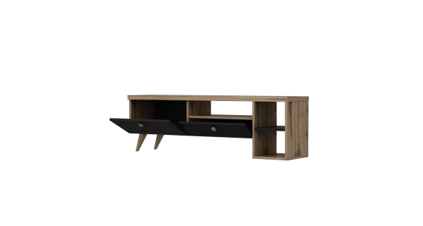 TV stolek RAGDOLL, černá/dub