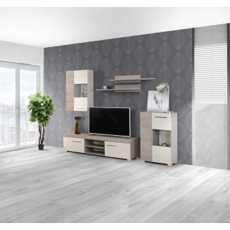 TV stolek SHARPEI, dub nordic/písek lesk