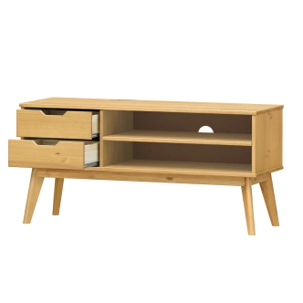 TV stolek SIMIR 2S, masiv borovice/vosk