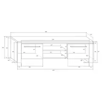 TV stolek ZARKENT 2, černá/černý lesk, 5 let záruka