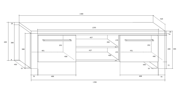 TV stolek ZARKENT 2, dub sonoma/bílý lesk, 5 let záruka