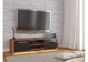 TV stolek ZARKENT 3, švestka wallis/černý lesk, 5 let záruka
