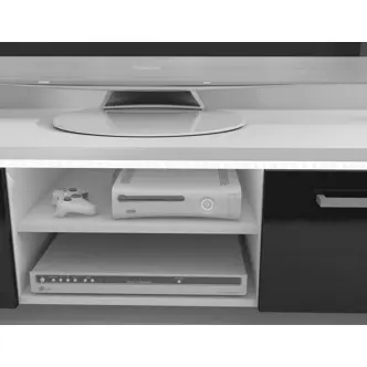 TV stolek ZARKENT, bílá/bílý lesk