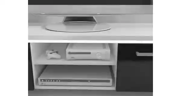 TV stolek ZARKENT, bílá/bílý lesk