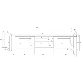 TV stolek ZARKENT, bílá/bílý lesk