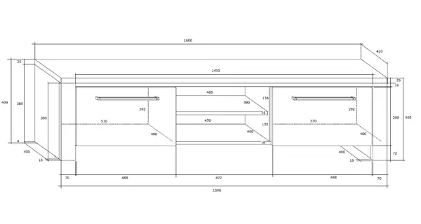 TV stolek ZARKENT, bílá/bílý lesk