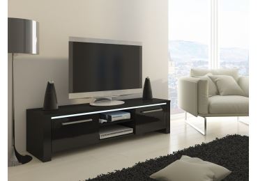 TV stolek ZARKENT, černá/černý lesk, 5 let záruka