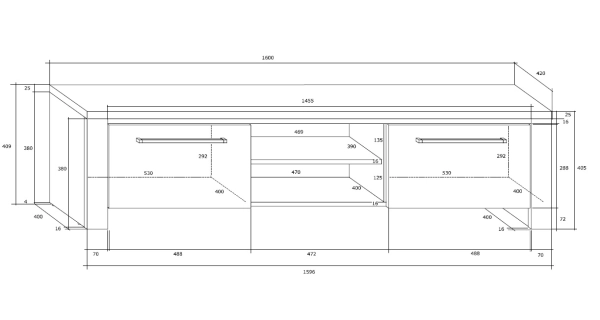 TV stolek ZARKENT, černá/černý lesk, 5 let záruka