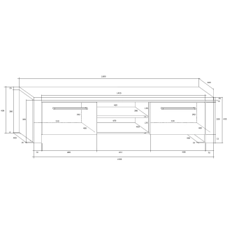TV stolek ZARKENT, švestka wallis/černý lesk, 5 let záruka