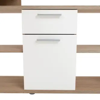 Univerzální psací stůl PATAIKOS, dub sonoma/bílá