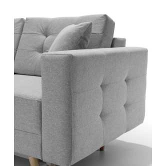 Univerzální rohová sedačka DOLBY 23 L, šedá látka