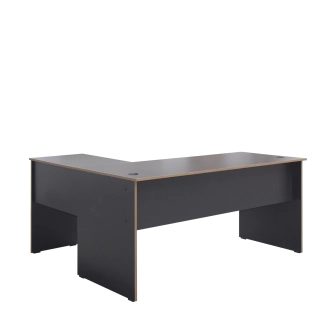Univerzální rohový psací stůl CORNO, antracit/dub