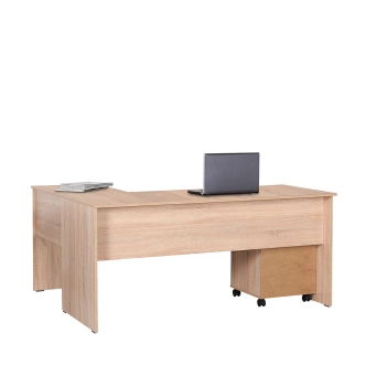 Univerzální rohový psací stůl CORNO, dub sonoma