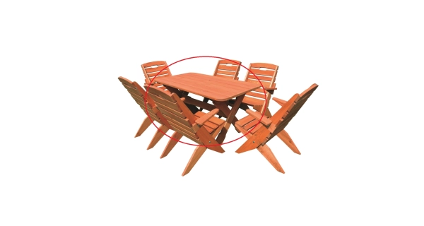 URIKOS zahradní stůl, barva ořech