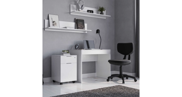 Uzamykatelný kontejner na kolečkách CORNO se zámkem, bílý