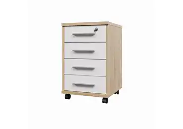 Uzamykatelný kontejner NEJBY GIANNI, dub sonoma/bílá 