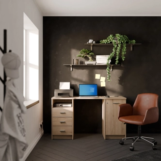 Uzamykatelný psací stůl WAHLBER, dub royal