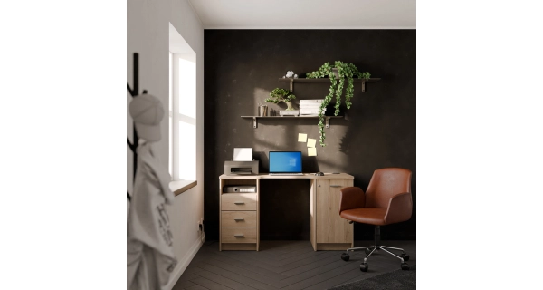 Uzamykatelný psací stůl WAHLBER, dub royal