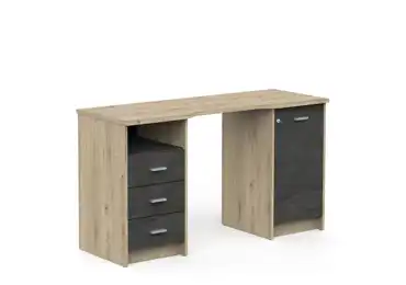 Uzamykatelný psací stůl WAHLBER, dub royal/sidewalk