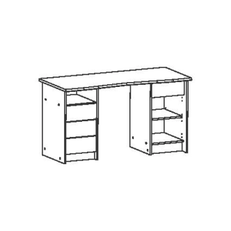 Uzamykatelný psací stůl WAHLBER, dub waterford