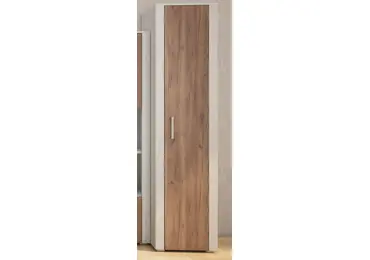 Úzká skříň WUBIN, craft bílý/craf tobaco/craft bílý
