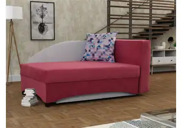 Válenda PAVONIA 1 pravá, červená látka/bílá ekokůže