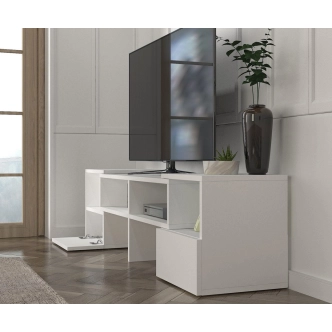 Variabilní televizní stolek DONEGAL, bílý