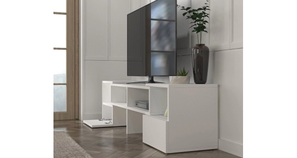 Variabilní televizní stolek DONEGAL, bílý