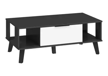 Velký konferenční stolek OSMAK, černá/bílý lesk