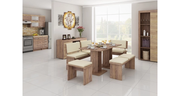 Velký stůl GURLAN, craft tobaco, 5 let záruka