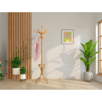 Věšák dřevěný RAMON, tmavý dub