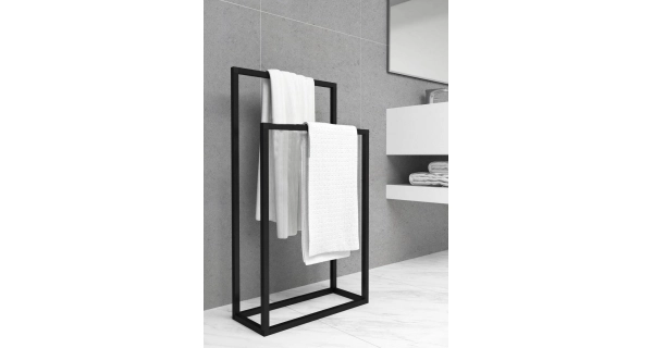 Věšák na ručníky LOMINA, černá