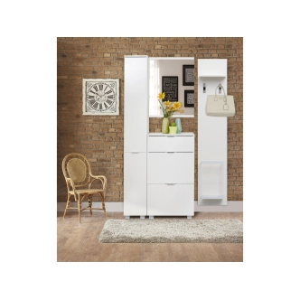 Věšák SASANKA 40, bílá/bílý lesk