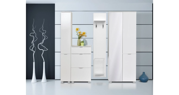 Věšák SASANKA 40, bílá/bílý lesk