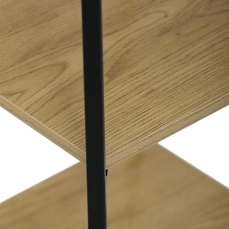 Věšák se 4 policemi SARCAN, dekor divoký dub, černý lak