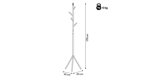 Věšák stojanový MORZORSAR, bílý