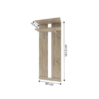 Věšáková stěna TESORES 60, dub sanremo