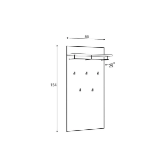 Věšákový panel MIRASOL, bílá, 5 let záruka
