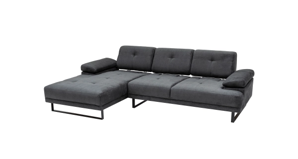 Větší rohová sedačka BRRESO, levá, antracit