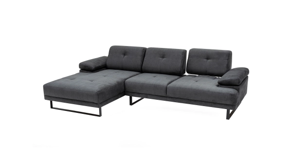 Větší rohová sedačka BRRESO, levá, antracit