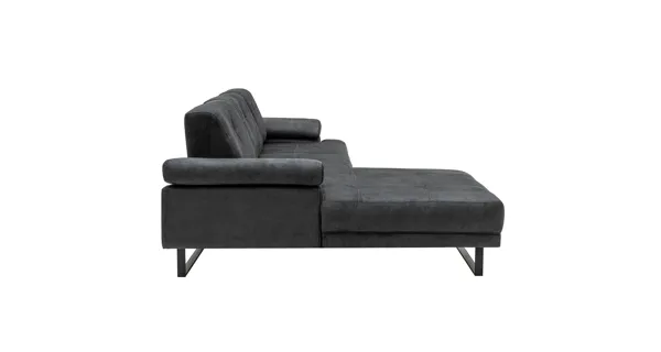 Větší rohová sedačka BRRESO, levá, antracit