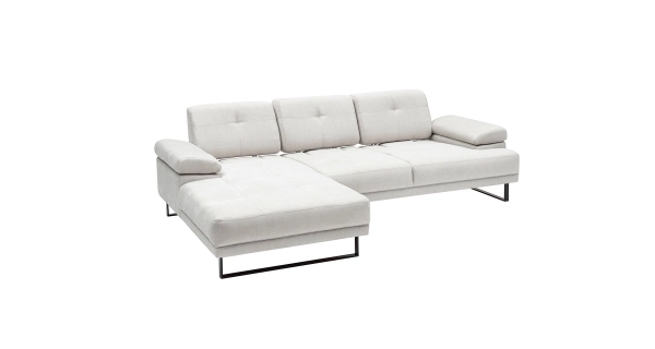 Větší rohová sedačka BRRESO, levá, béžová