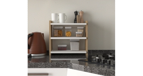 Víceúčelová police ARIEIRO, sapphire/bílá