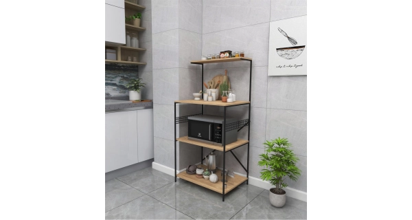 Víceúčelový regál AGENCY, černá borovice