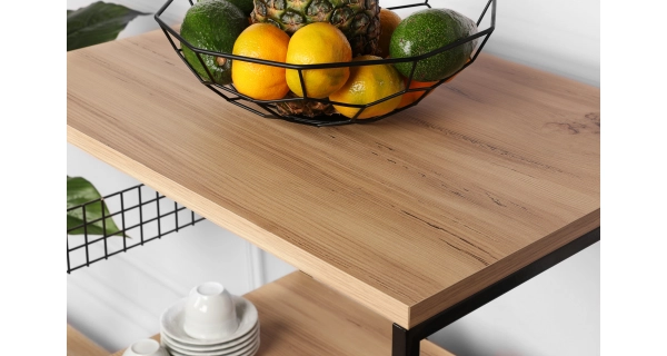 Víceúčelový regál AGENCY, černá borovice