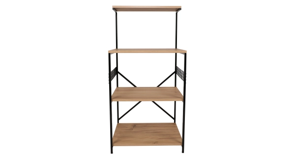 Víceúčelový regál AGENCY, černá borovice