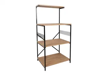 Víceúčelový regál AGENCY, černá borovice