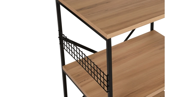 Víceúčelový regál AGENCY, černá borovice