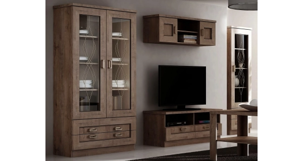 Vitrína ACHAO 2D2S, dub lefkas