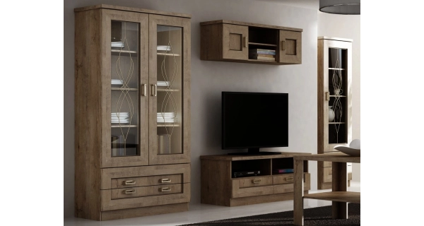 Vitrína ACHAO 2D2S, dub lefkas